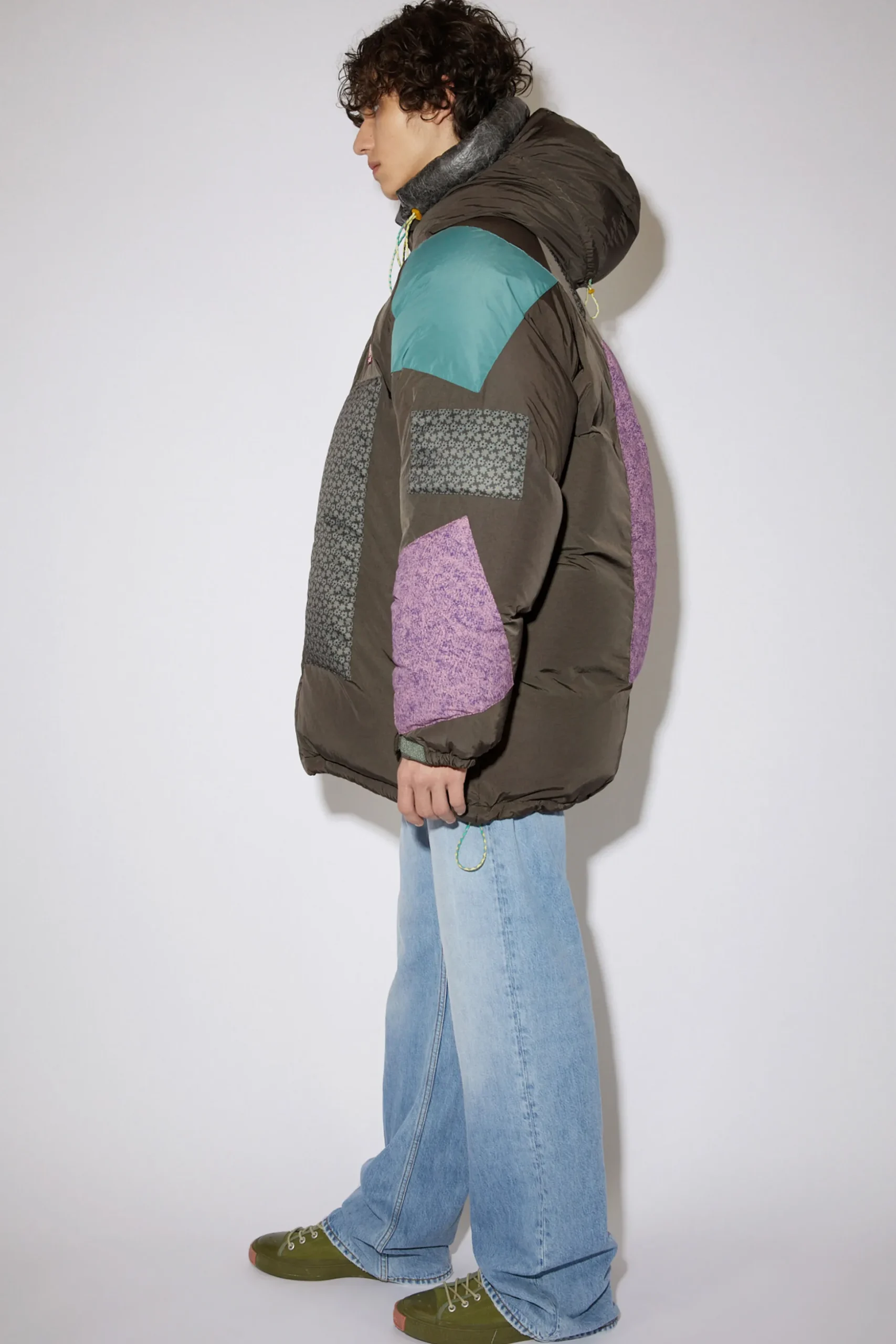 Ripstop-Pufferjacke Mit Kapuze