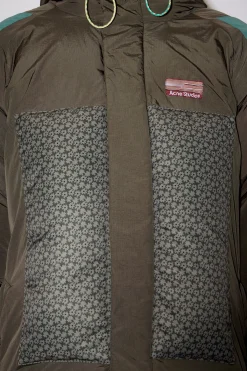 Ripstop-Pufferjacke Mit Kapuze