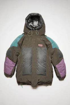 Ripstop-Pufferjacke Mit Kapuze