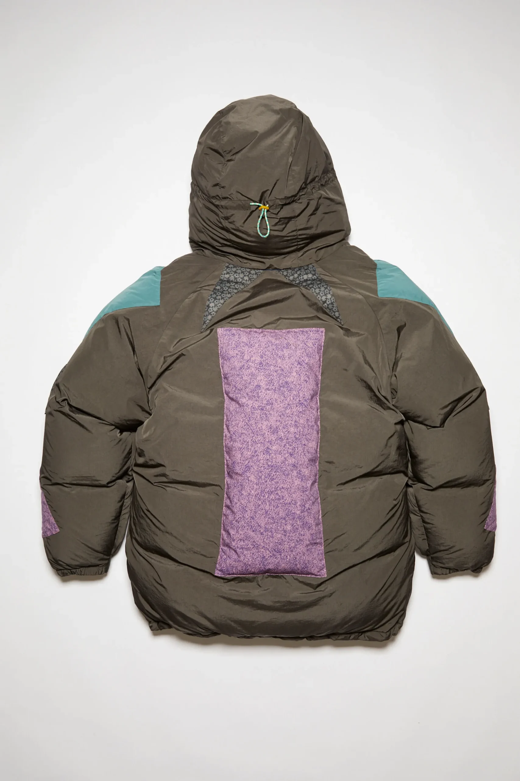 Ripstop-Pufferjacke Mit Kapuze