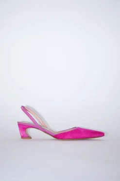 Slingback-Pumps Aus Haarleder