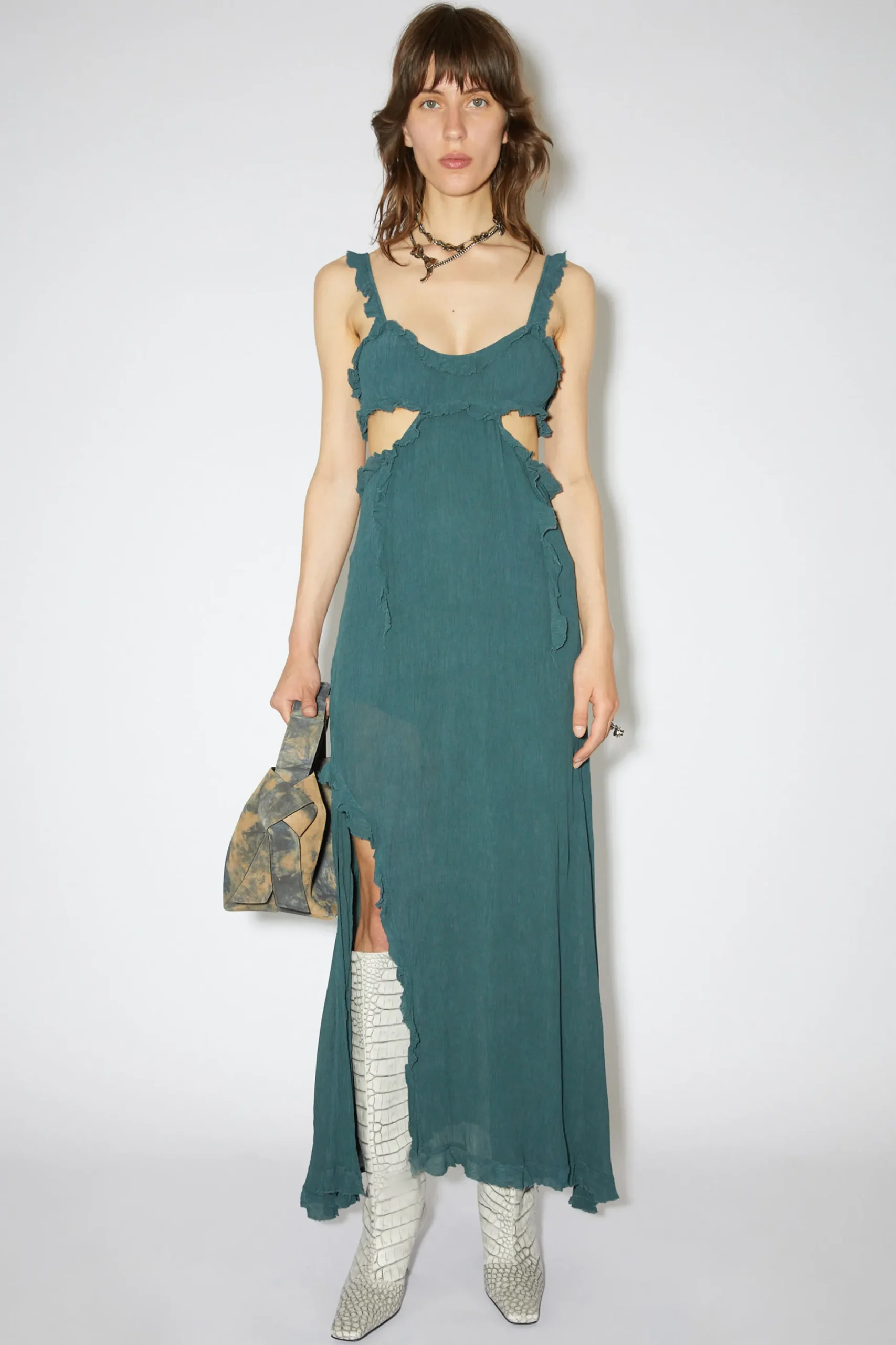 Slipdress Mit Ruschen