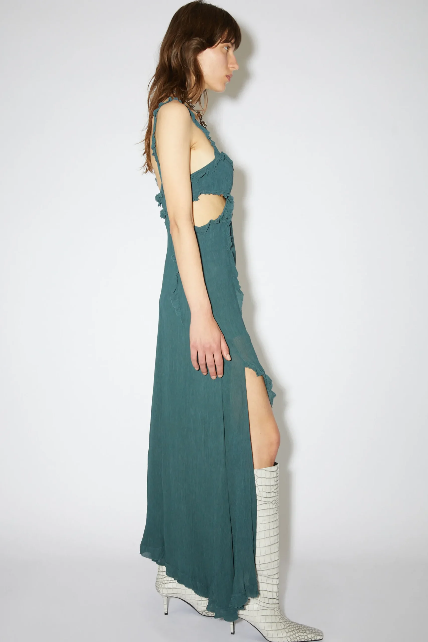 Slipdress Mit Ruschen