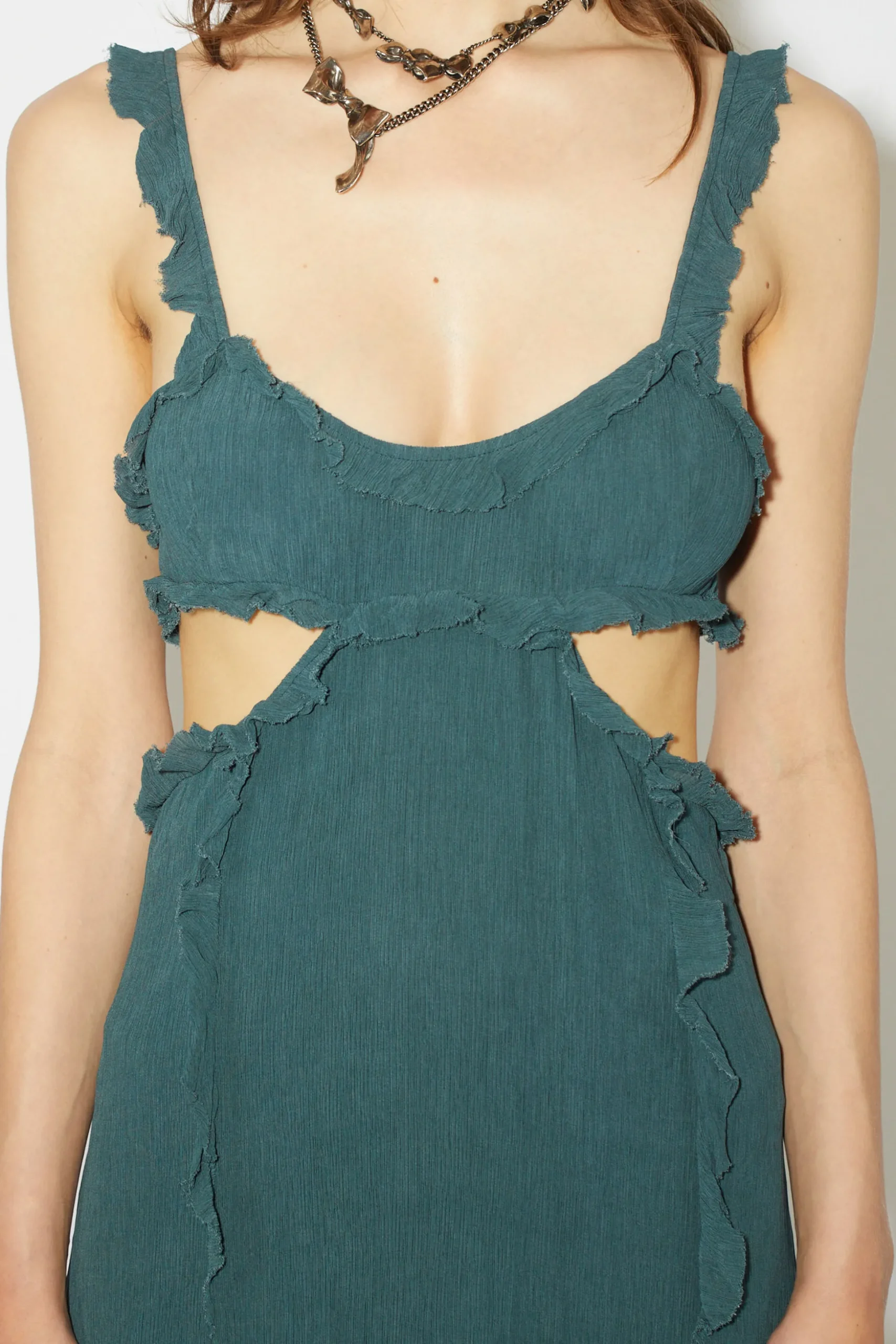 Slipdress Mit Ruschen