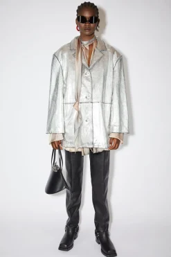 Sprayed Leather Jacket