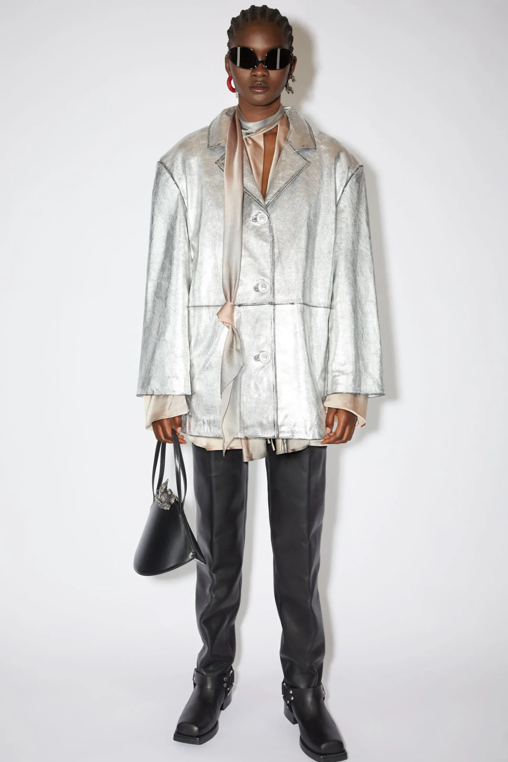 Sprayed Leather Jacket
