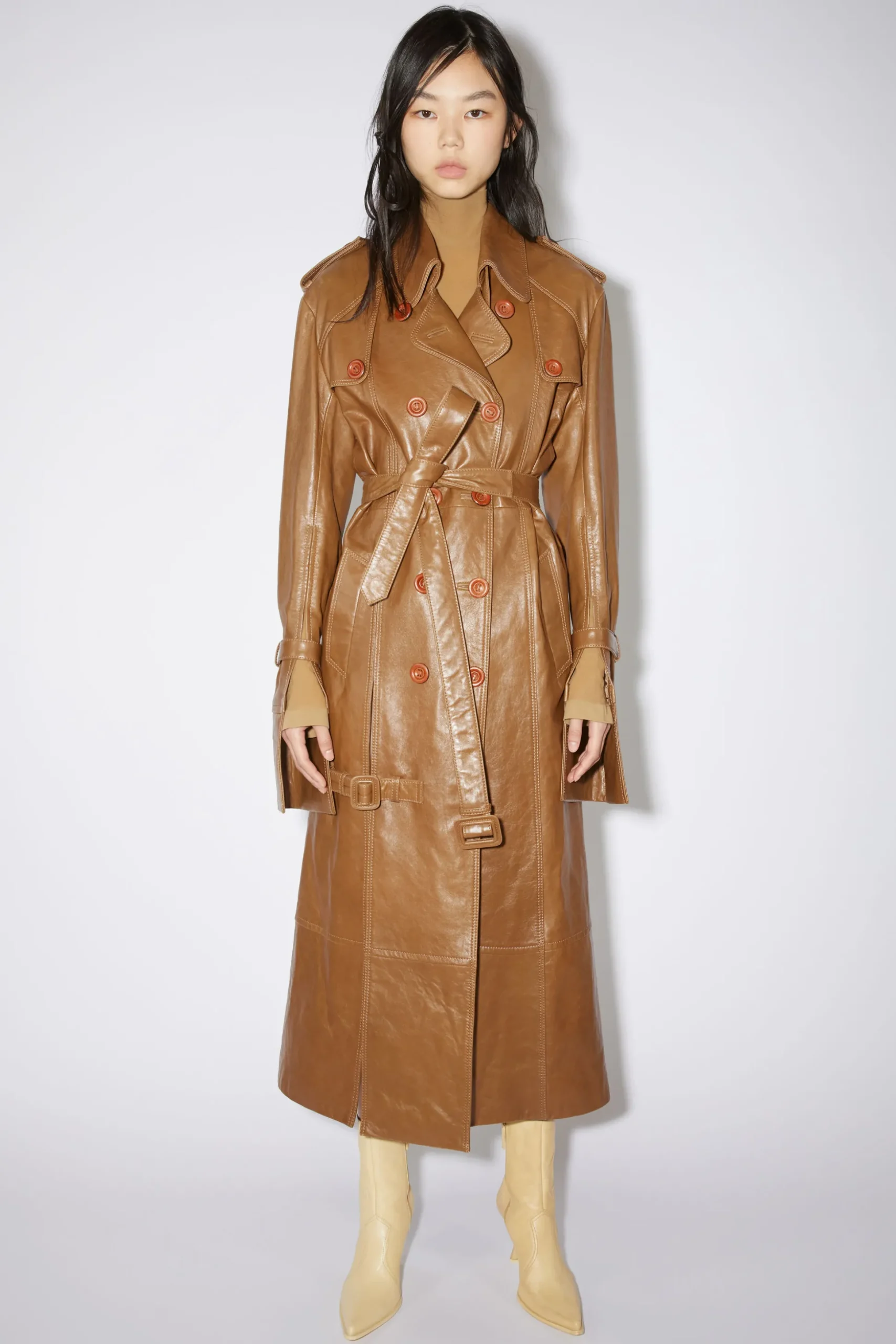 Trenchcoat Aus Leder