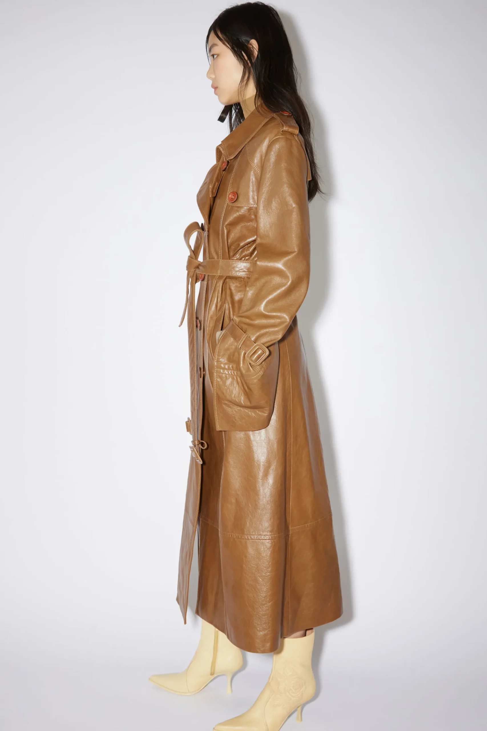 Trenchcoat Aus Leder