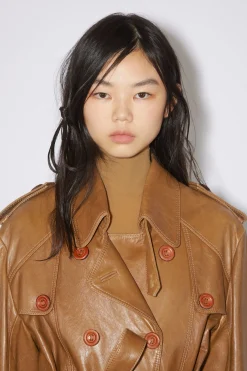 Trenchcoat Aus Leder