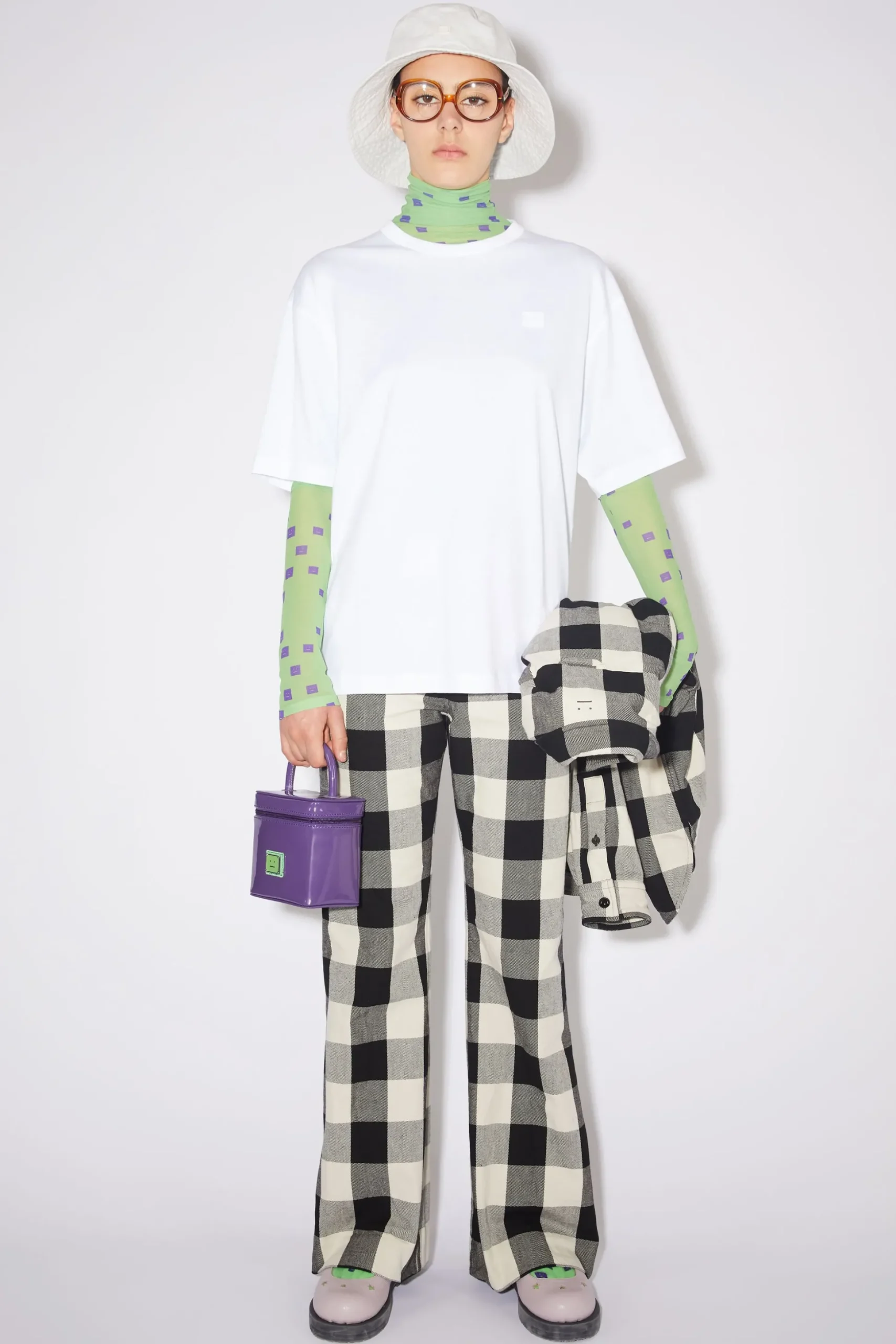 T-Shirt Mit Face-Aufnaher