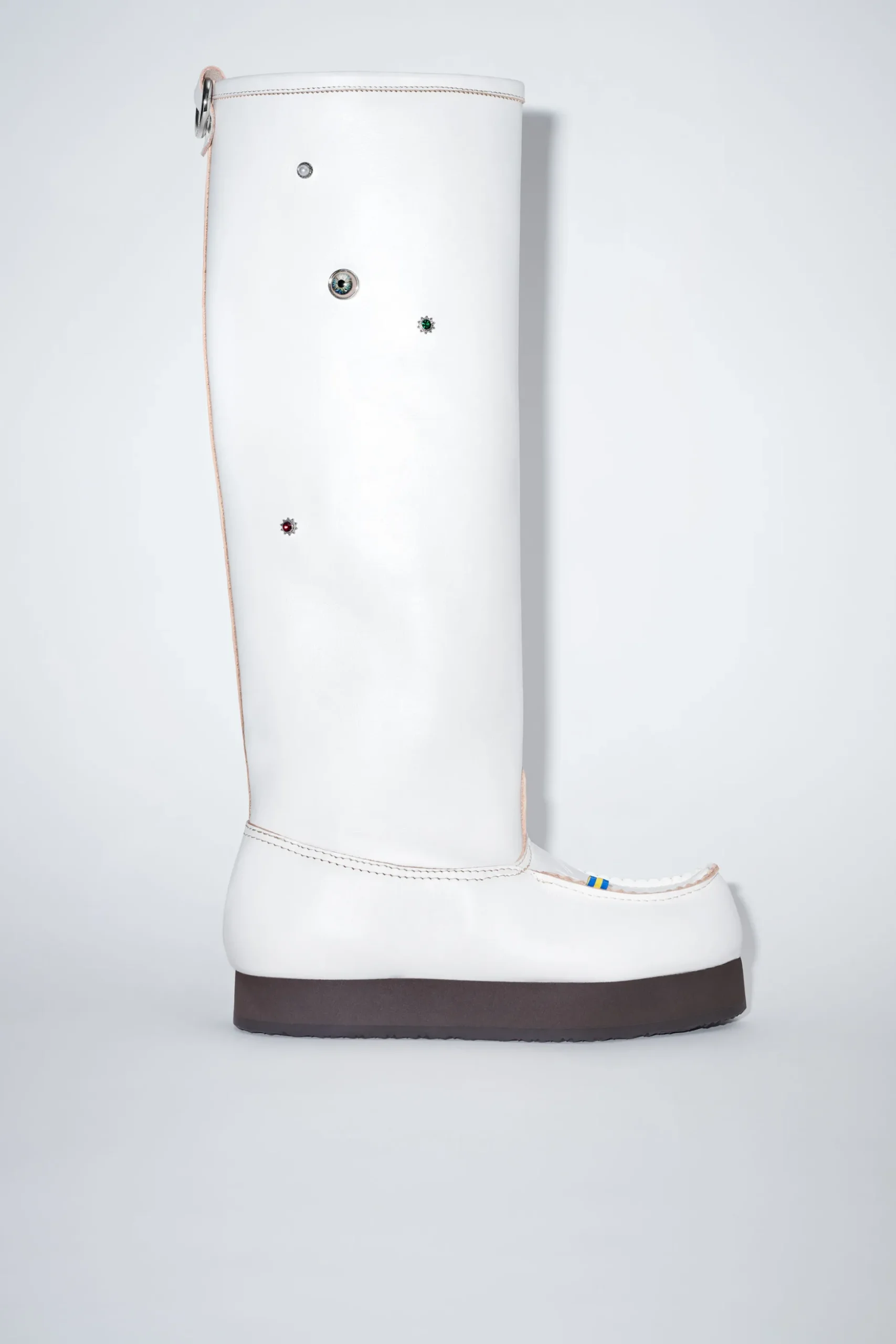 Verzierte Lederstiefel