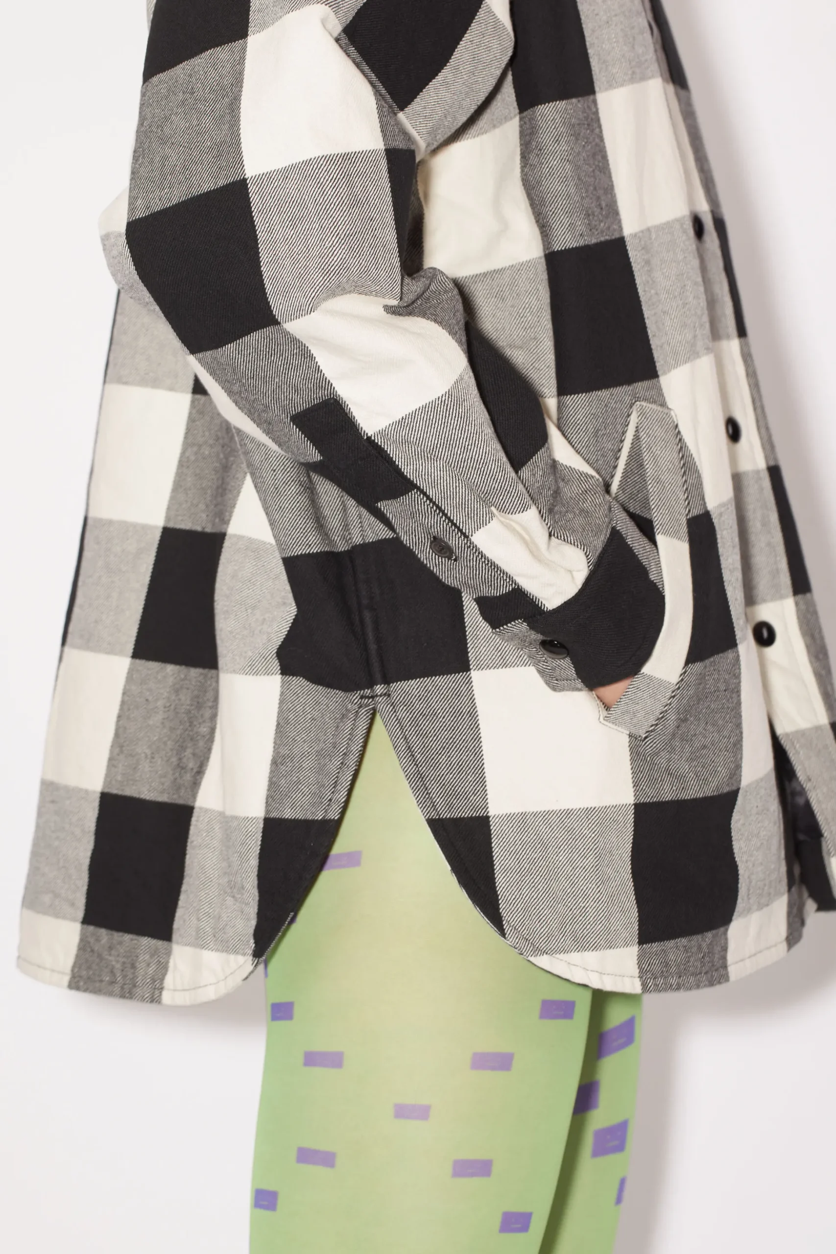 Wattierte Hemdjacke Mit Karomuster
