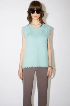 Weste Aus Flauschigem Merino-Woll-Mix