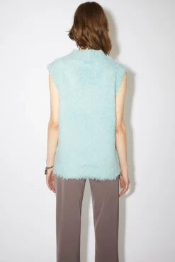 Weste Aus Flauschigem Merino-Woll-Mix