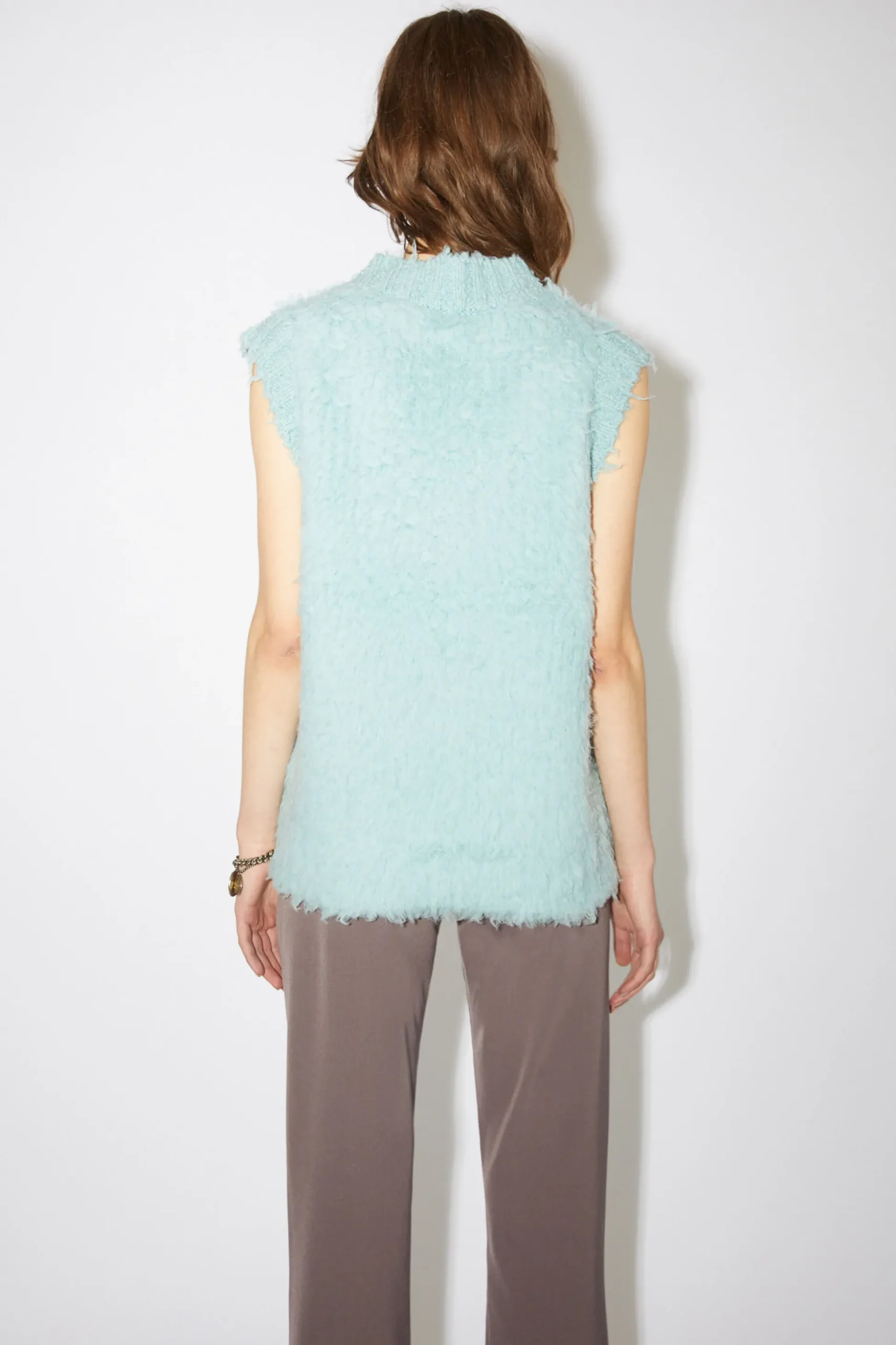 Weste Aus Flauschigem Merino-Woll-Mix