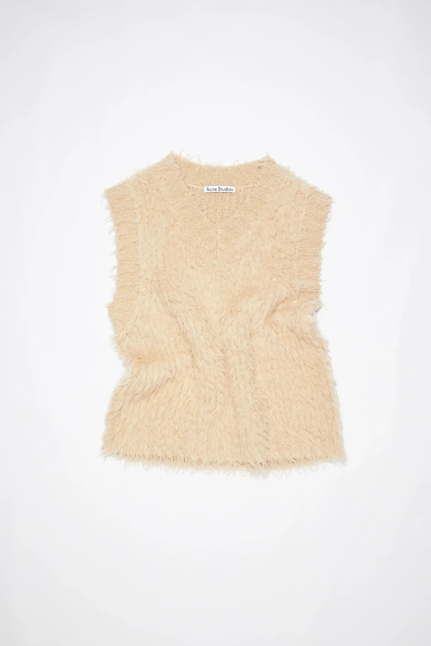 Weste Aus Flauschigem Merino-Woll-Mix