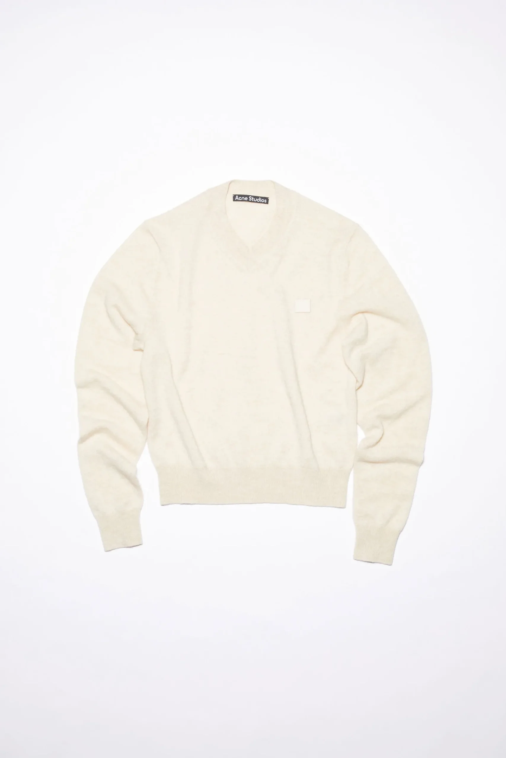 Wollpullover Mit V-Ausschnitt