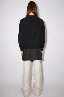 Wollpullover Mit V-Ausschnitt