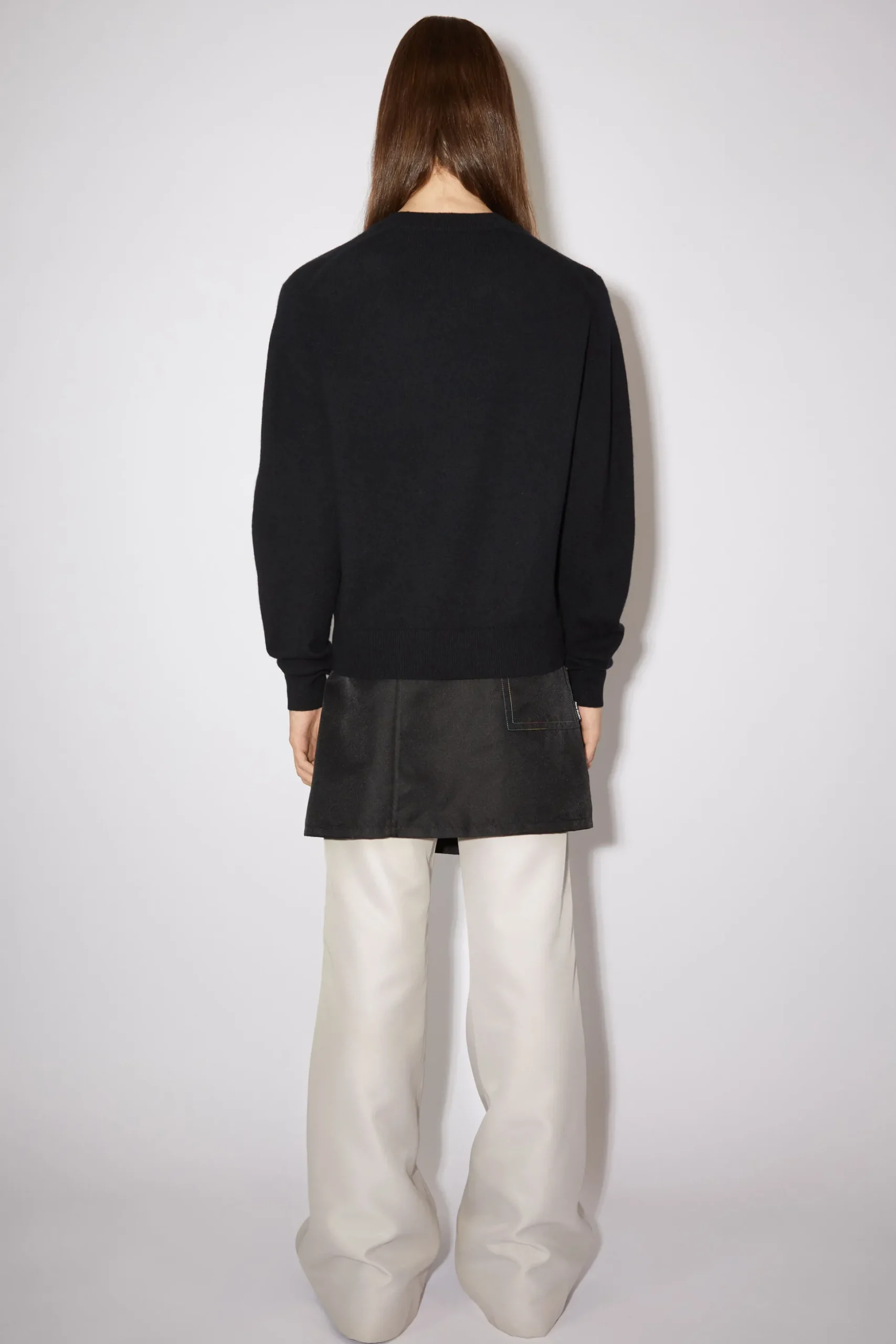 Wollpullover Mit V-Ausschnitt