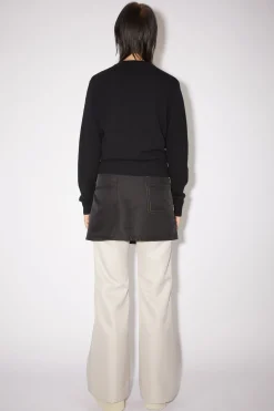 Wollpullover Mit V-Ausschnitt