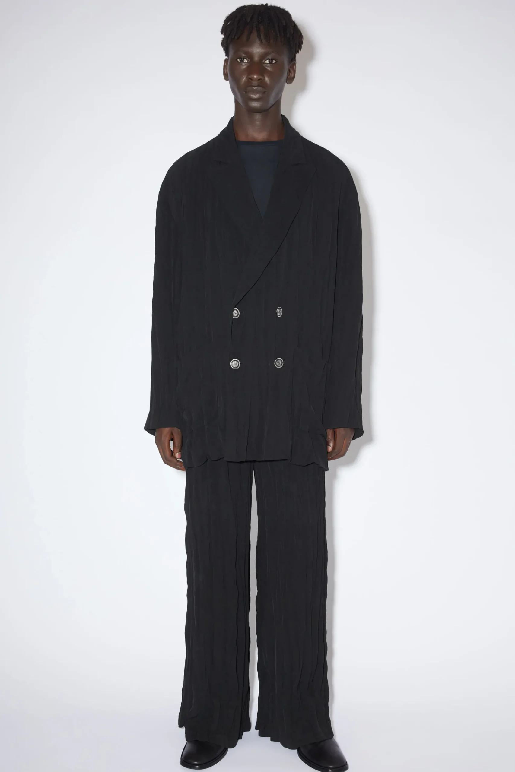 Zweireihige Jacke Aus Satin