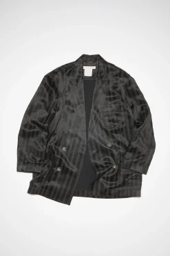Zweireihige Jacke Aus Satin