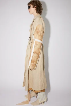 Zweireihiger Patchwork-Trenchcoat