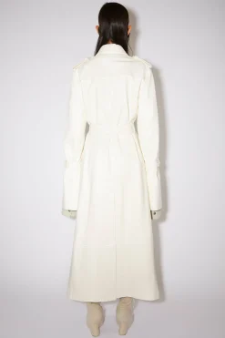Zweireihiger Trenchcoat Aus Leder