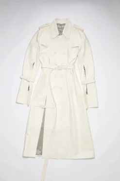 Zweireihiger Trenchcoat Aus Leder